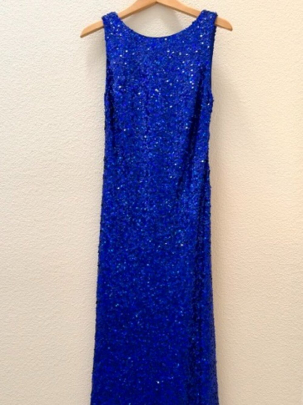 Sachin & Babi Evening Gown - Blue Sequin